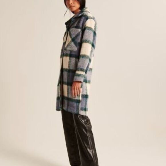 Abercrombie & Fitch | Unisex Street Style Plain Logo Outerwear Plaid Cream/Beige - Picture 5 of 10